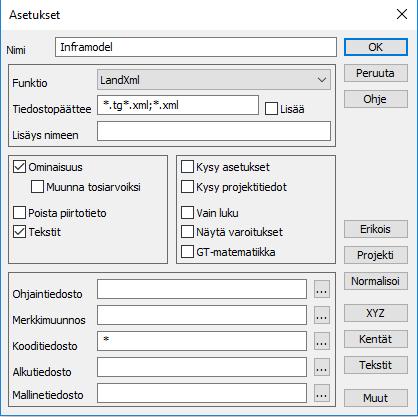 1) Valitse Tiedosto Formaatit