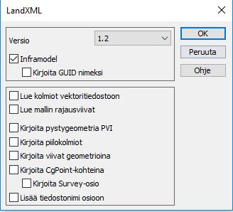 LandXML- tai Inframodel-muunnin