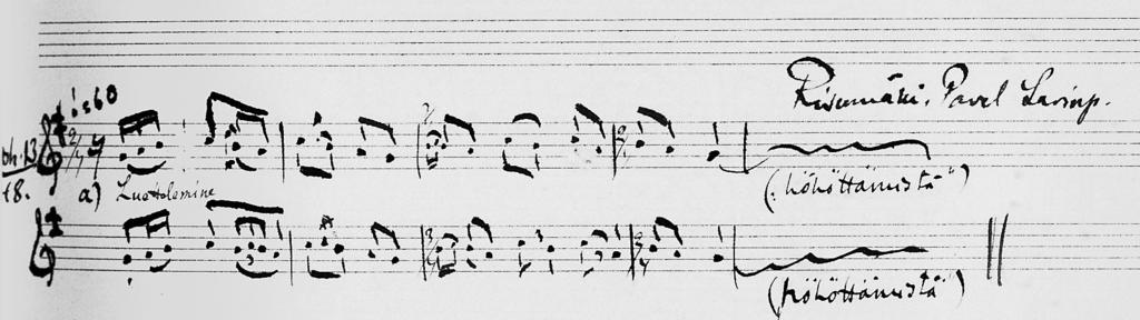 a. o. väisänen kullervon mailla 1914 Pavel Larinpoika: Luettelemine.