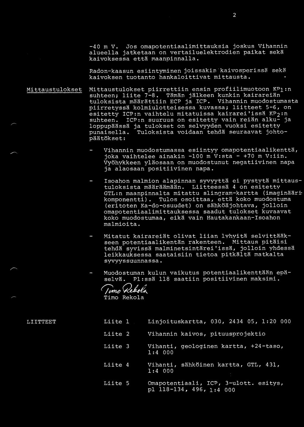 Taman jalkeen kunkin kairareian tuloksista maar attiin ECP ja CP.