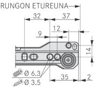 500 15615 INTEGRA laatikon sivu 85/500mm valk.