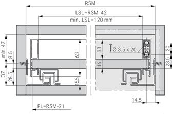 500 11410 VIONARO laatikon sivu 63/500mm grafiitti 1b Pari Pituus 500 11610 VIONARO laatikon sivu 63/500mm valkoinen 2 Pari 11000