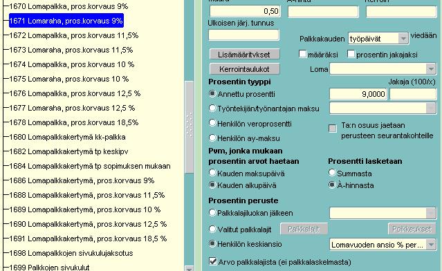 Jos palkansaajat eivät saa erillistä lomapalkkaa tai lomarahaa (eikä myöskään mahdollisesti palkallista lomaa), maksetaan lomakorvausta pienemmän prosentin (esim.