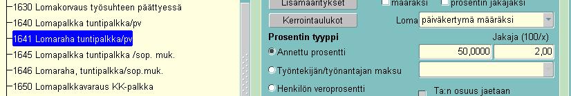 perusteeksi haetaan henkilön keskiansio: Keskipäiväpalkka tp.