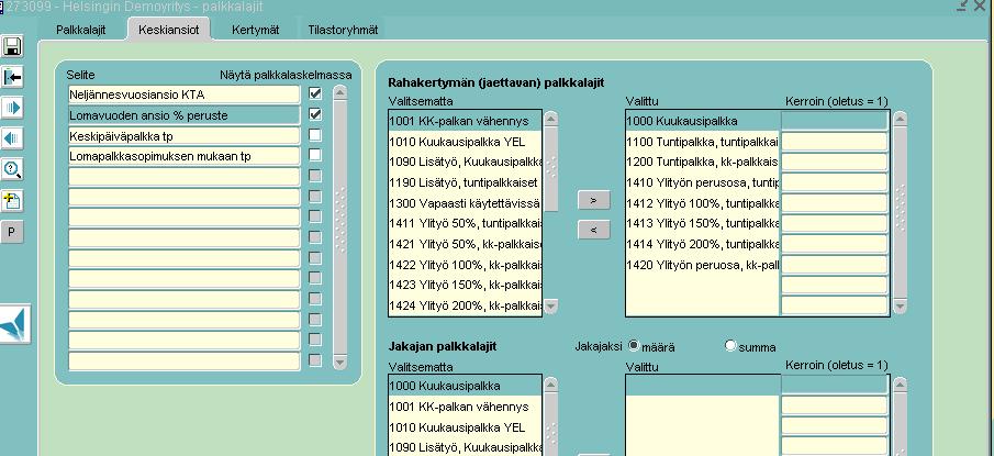 Lomavuoden ansio % peruste Tätä keskiansiota tarvitaan laskettaessa prosentuaalista lomapalkkaa/-rahaa Lomavuoden ansiosta.