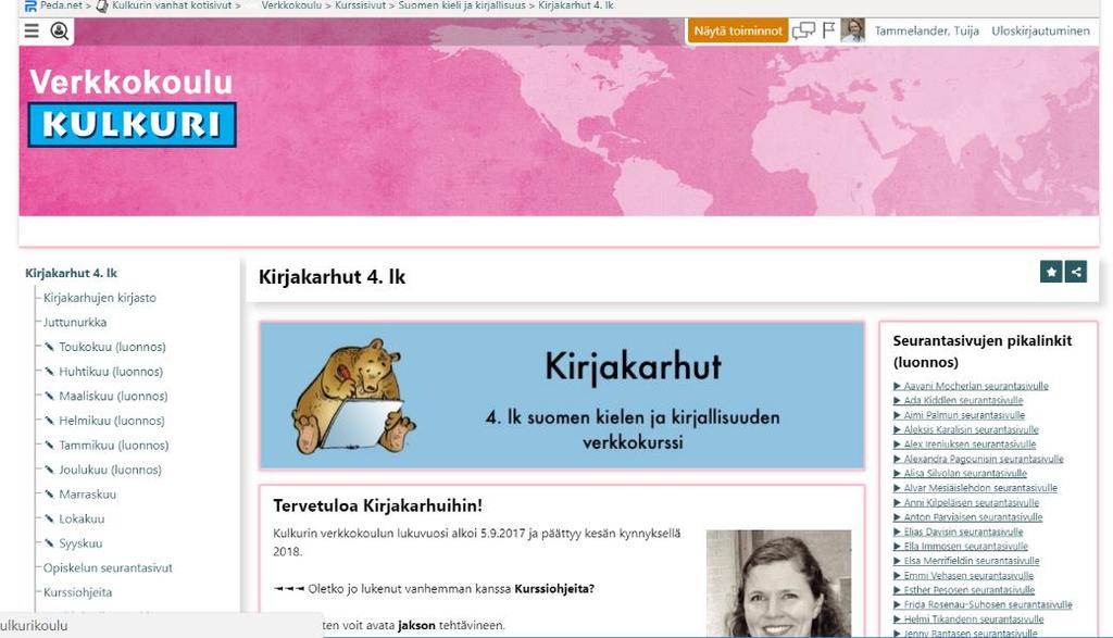 Nyt teet liittymispyynnön kurssisivuille. Voit kirjoittaa Viesti sivun ylläpitäjälle -kenttään terveiset tai jättää sen tyhjäksi.