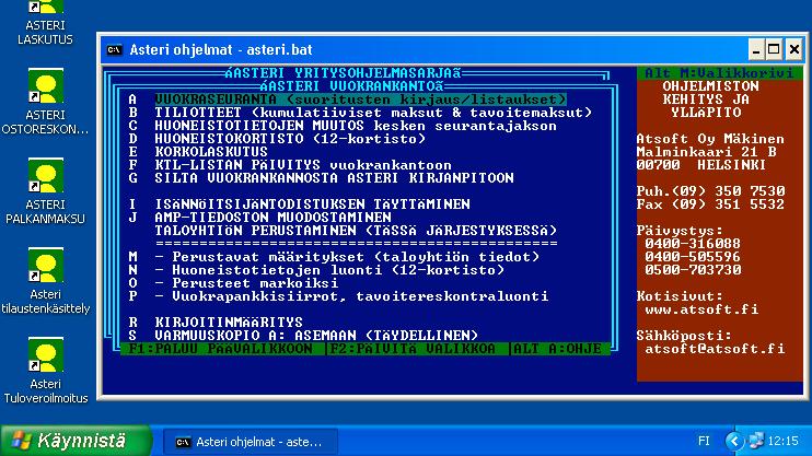 .. 10 Windows XP ja Dos... 11 Uudelle koneelle siirtäminen... 12 Isännöinti Windows versio... 15 Hinnasto.