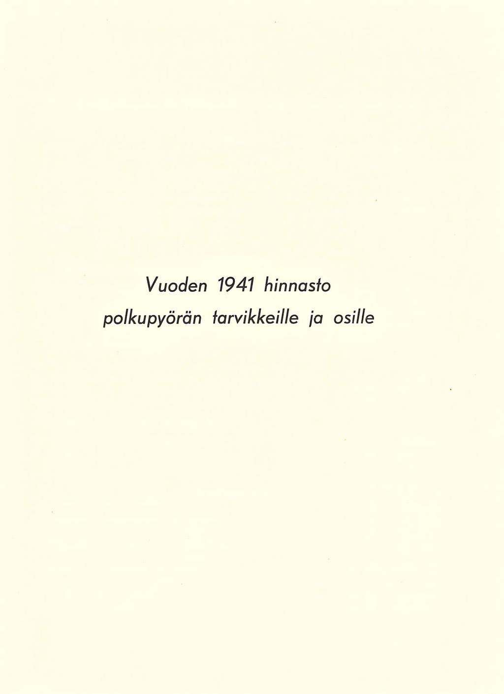 Vuoden 1941 hinnasto