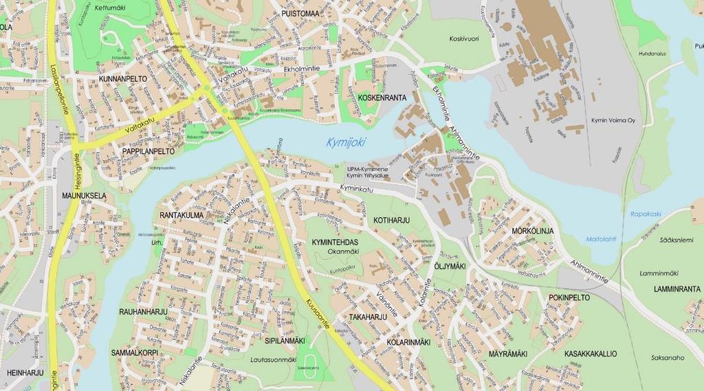 2016 ASEMAKAAVAN MUUTOKSELLA MUODOSTUVAT kaupunginosan 23, Kymintehdas, korttelin 166 osa ja katualue. Asemakaava 23/018 Diaari / TELA 10749/10.02.