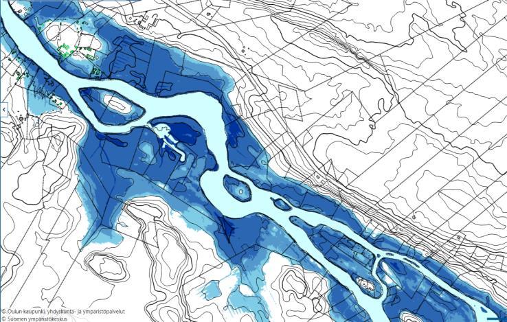 Vesi- ja viemäriverkko Oulun Vesi liikelaitoksen vesijohto- ja viemäriverkostojen toiminta-alueet käsittävät joen eteläpuolella keskeisen kyläalueen sekä Kokkokankaantien varren ja 100 metrin kaista