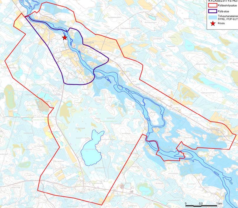 7. Jatkotoimenpiteen valinta Parhaiten soveltuvaksi suunnitteluvälineeksi on arvioitu kyläalueella vaihtoehto D ja muualla vaihtoehto E.