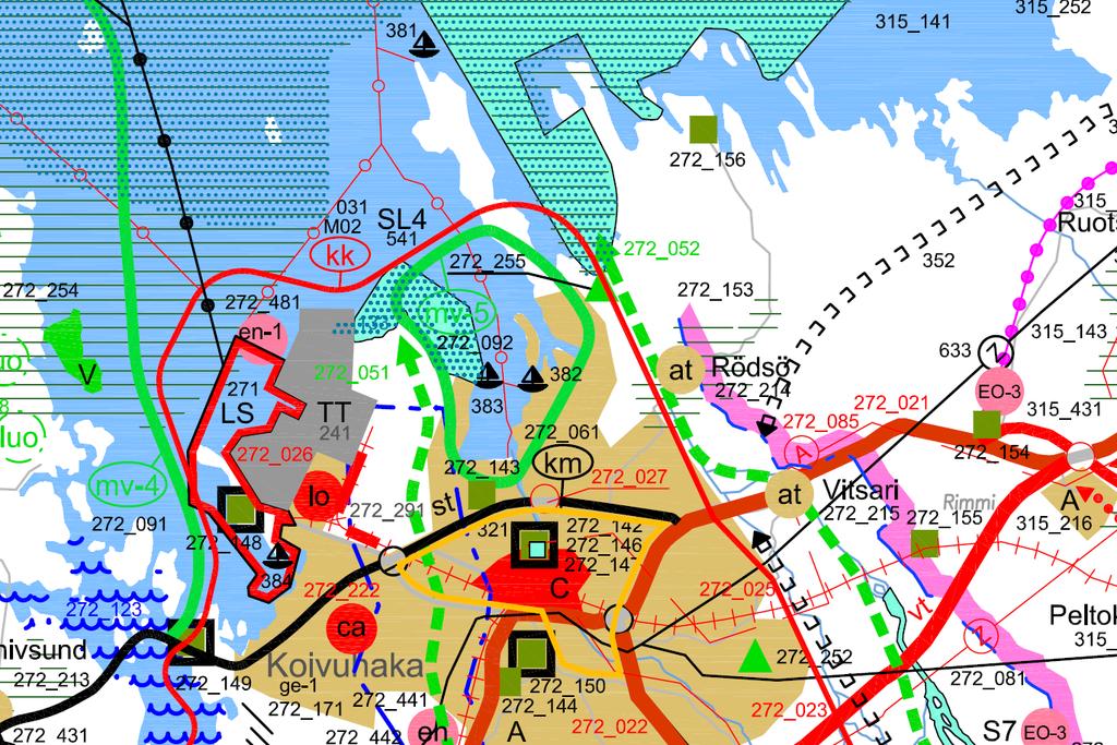 LIITTEET BILAGOR Liite 1, Ote maakuntakaavayhdistelmästä Bilaga 1, Utdrag ur landskapsplanesammanställning