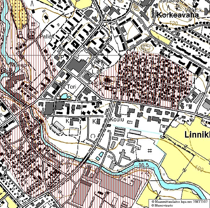 Värillinen kartta kuvaa uudistettavaa VATrajausta.