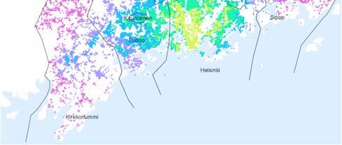 Viime vuosina hyväksytyt asemakaavat kasvattavat asukasmääriä alueilla, joilla on kohtuulliset edellytykset joukko- ja kevyen liikenteen käytölle.