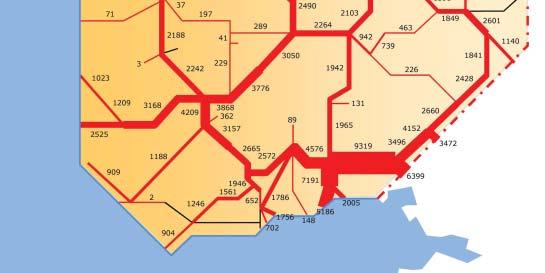 13 Kuva 5. Taulukko 2. Tavaraliikenteen kuljetusennuste vuodelle (1000 nettotonnia).
