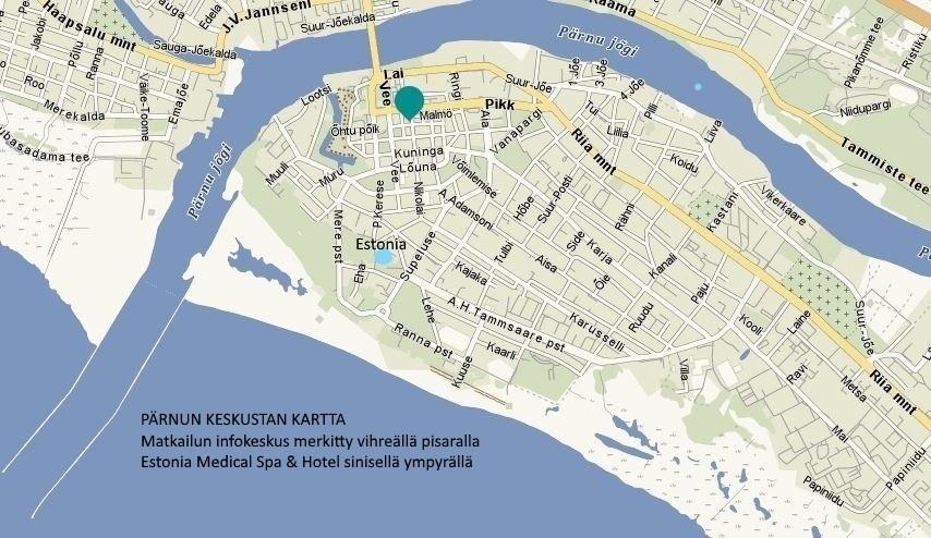 ESTONIA Medical Spa & Hotel SIJAINTI JA YMPÄRISTÖ Pärnun kaupunki sijaitsee eteläisessä Virossa.