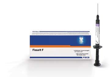 Fissuurapinnoitteet Profylaksia Fissurit F VOCO Valokovetteinen, fluoria luovuttava fissuurapinnoite. Pakkauksessa mukana vientikärki tyyppi 40.