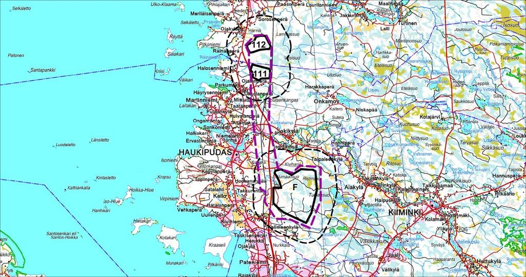 Kohteet sijoittuvat Finavian laajemmille lentoesterajoitusalueille, jotka saattavat rajoittaa tuulivoimaloiden maksimikorkeudeksi 157 m