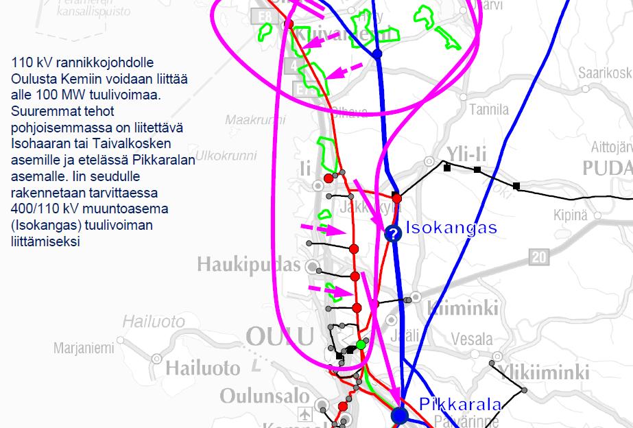 Keskeiset ympäristövaikutukset Keskeisimmät ympäristövaikutukset kohdistuvat lähinnä maisemaan, asutukseen ja petolintuihin.