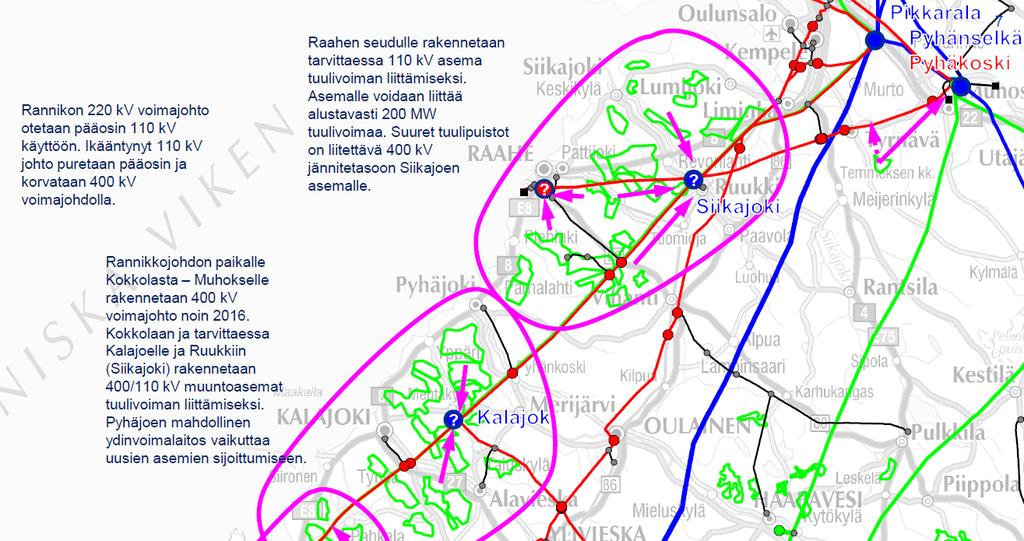 Keskeiset ympäristövaikutukset Aluekokonaisuudella on vaikutuksia maisemaan, linnustoon ja muuttolinnustoon sekä mahdollisesti Oulun lentoasemaan.