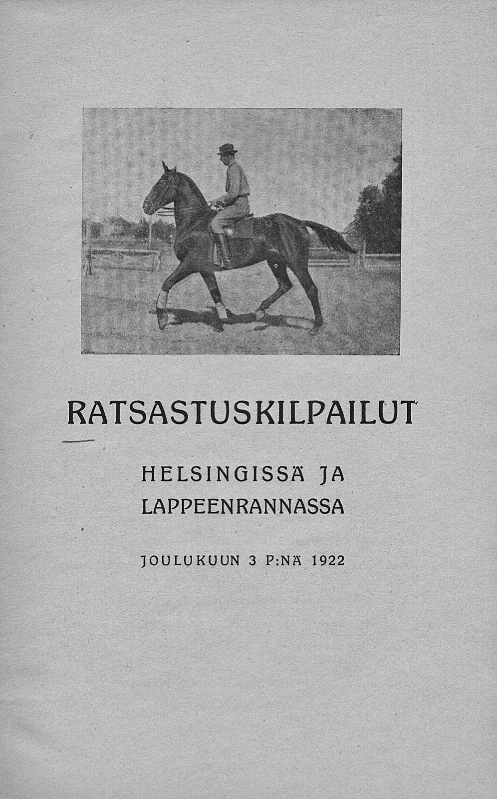 RATSASTUSKILPAILUT HELSINGISSA JA