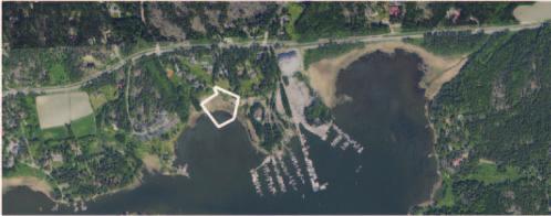Ilmakuva kaava-alueelta vuodelta 2009. Kaavamuutosalue rajattu likimääräisesti kuvaan. Flygbild av planområdet från år 2009. Planändringsområdet är ungefärligt avgränsat på bilden. 3.1.