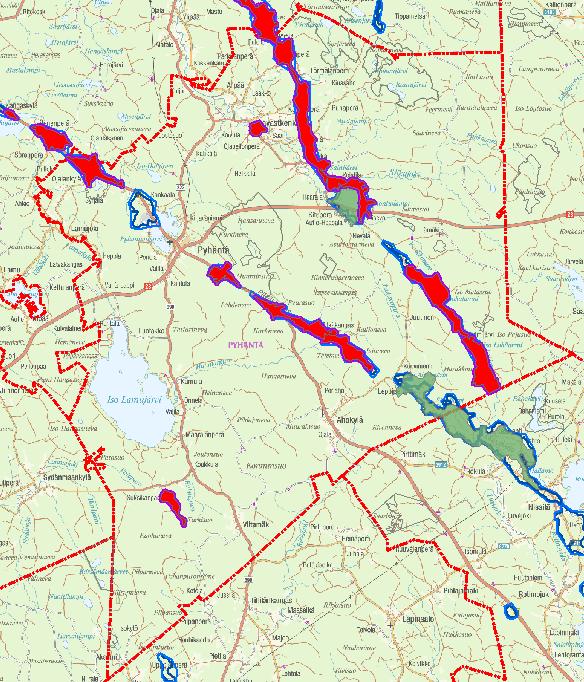 13 Pyhäntä Pyhännän kunnan alueella ei tehty pohjavesialueiden luontokartoitusta.