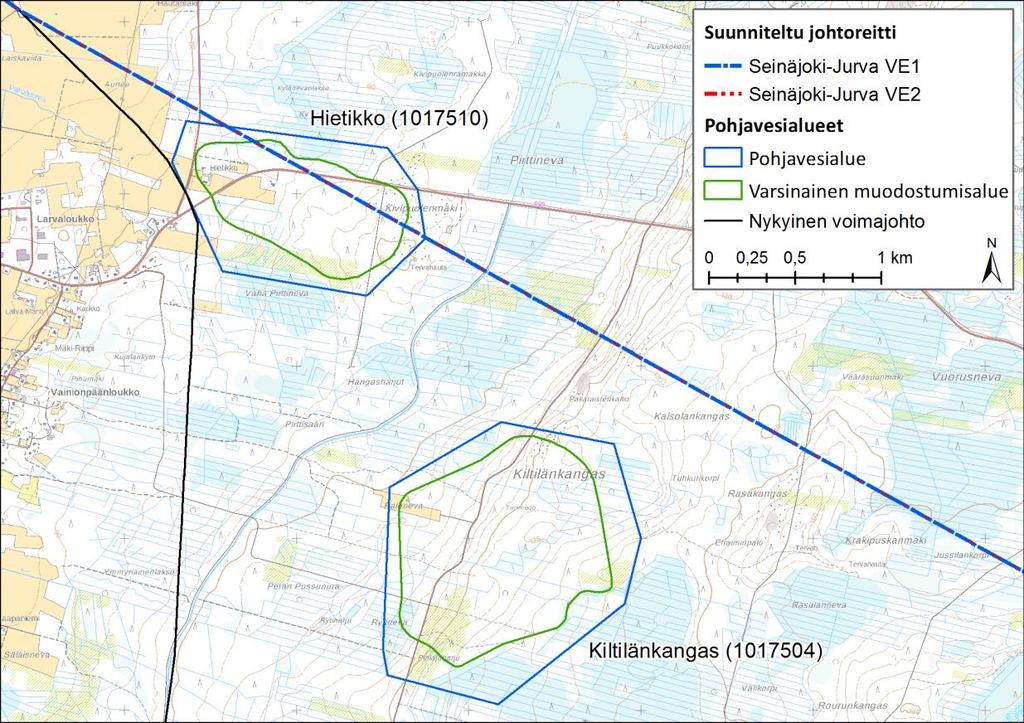 Pättikankaan pohjavesialueen (SYKE 2017b).