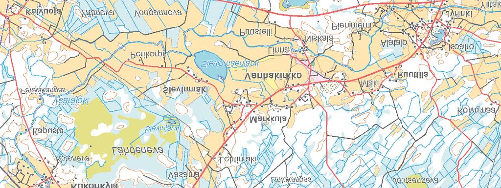 121 Maastokarttarasteri 1:100 000 MML,