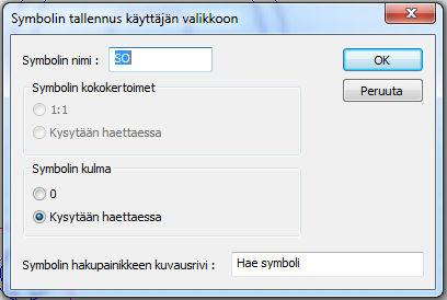 26 Kuviosta 11 nähdään CADSin pyytävän valitsemaan kohdistuspisteen kuvasta. Kohdistuspisteellä tarkoitetaan pistettä, johon symbolia haettaessa symbolivalikosta tartuntapiste määrittyy. Kuvio 12.