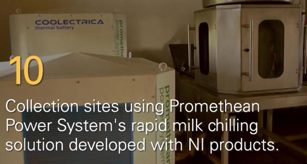 along the agriculture value chain Promethean s refrigeration solution uses a thermal energy battery pack that charges on intermittent power sources such as