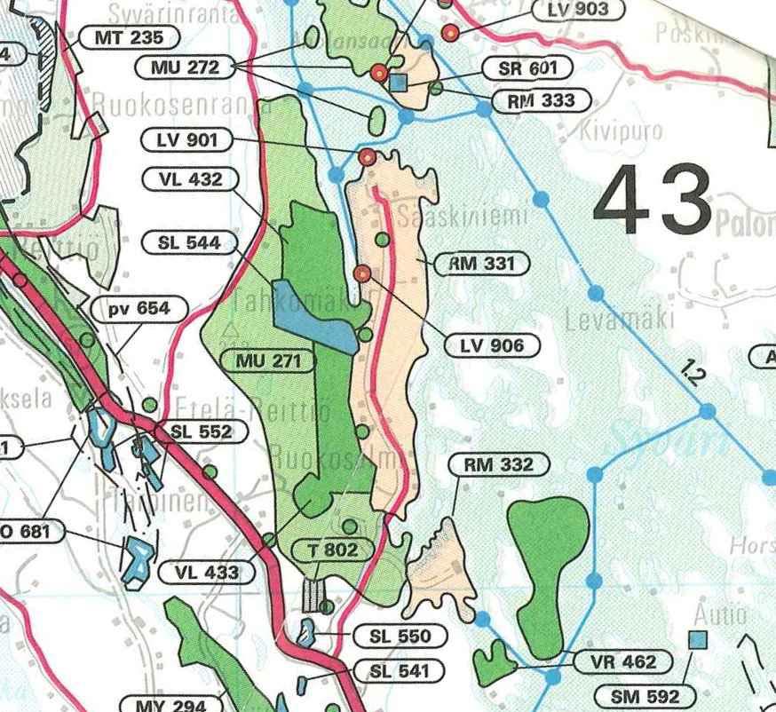 Nilsiän kaupunki, Tahkovuori 2/5 2. SUUNNITTELUTILANNE Valtakunnalliset alueidenkäyttötavoitteet Valtakunnallisten alueidenkäyttötavoitteiden erityistavoitteet tulee huomioida asemakaavoituksessa.