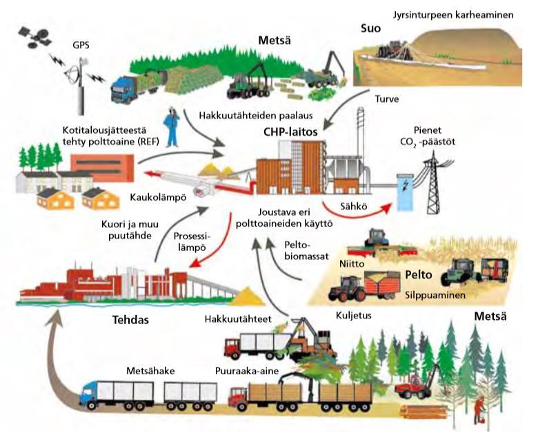 2 BIOPOLTTOAINEET 11 Kattilalaitoksissa veden lämmittämiseen tai höyrystämiseen tarvittava energia tuotetaan polttamalla joko yhtä tai useampaa polttoainetta.