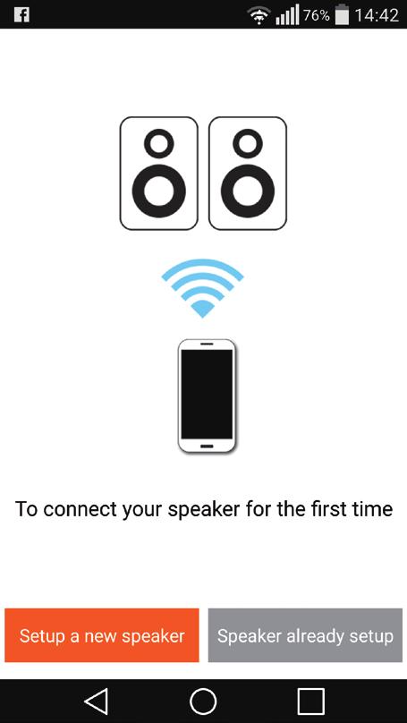 3 Valitse ensimmäisellä Setup (Asennus) -sivulla Setup a new speaker (Asenna uusi kaiutin). Liitä nykyiseen kaiutinjärjestelmään Suomi 4 Lue yleiset asennusohjeet ja valitse Seuraava.