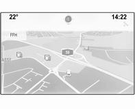 Navigointi 61 Karttatiedot Kaikki tarvittavat karttatiedot on tallennettu Infotainment-järjestelmään. Ota yhteyttä Opel Service Partneriin päivittääksesi karttaohjelmiston SDkortin avulla.