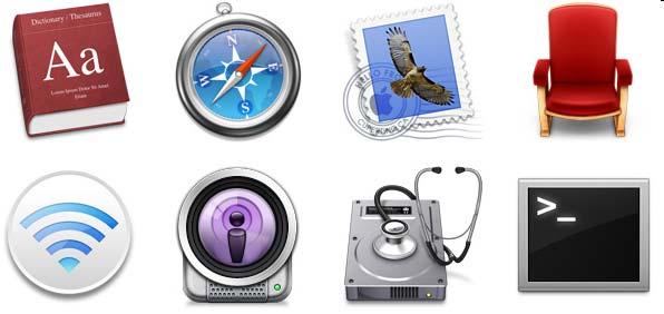 KUVAKKEIDEN KÄYTTÖKOHTEITA 11 Kuvakkeesta logo & brändi Macintosh OS X: kahdenlaisia kuvakkeita.