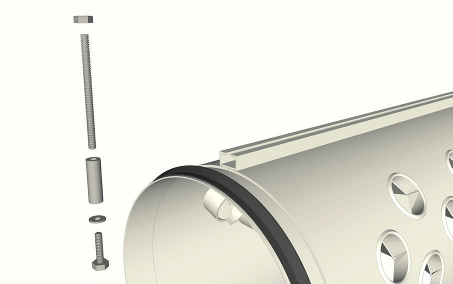 Moduulien asennus MIX koko 00 mm ilman päätytulppaa