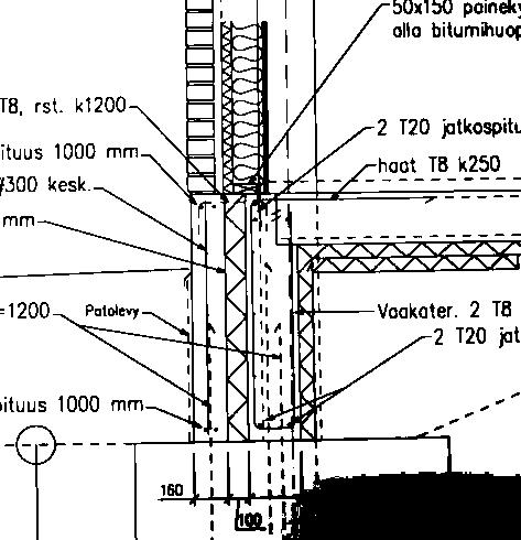 FCG FINNISH CONSULTING GROUP OY Tutkimusraportti 11 (18) 1.11.2017 95mm (lattian pinnasta alajuoksun alapintaan) 65mm (alajuoksun alapinnasta maanpintaan) Kuva 1. Ote rakennepiirustuksista.