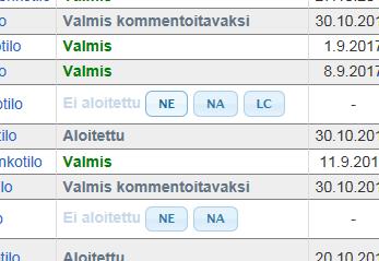 Arviointityökalusta/ Dokumentoinnista Kaikilla eliöryhmillä on tallentaja Työkalun 47 eliöryhmästä 14 dokumentointi on aloitettu Dokumentointi on tehtävä laji kerrallaan; esim.