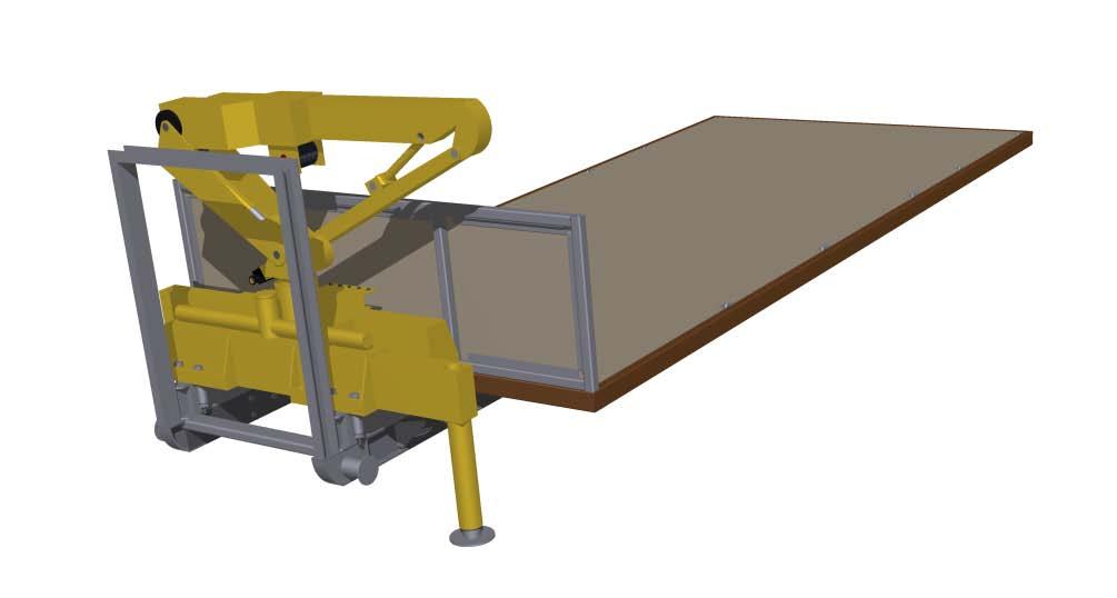 14 (64) 5.2 Käytetty CAD-malli Tässä työn osiossa esitellään kuvioina Autodesk Inventor -ohjelmalla tehty CAD-mallinnus nosturivaihtolavasta.