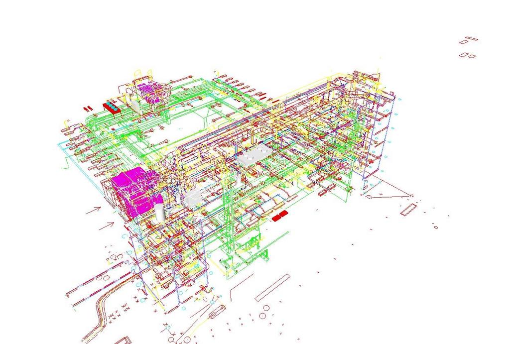 Pilot project: TTY-Main Building HVAC BIM 7 LVI: Insinööritoimisto Erkki Leskinen Oy MagiCad / AutoCAD -3D_kellari.dwg (3,089 MB) -3D_1.krs.