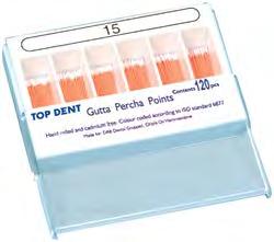 Top Dent Juurenhoito Top Dent Guttaperkkanasta Top Dent ISO-standardoitu. Pituus 28 mm. Värikoodattu.