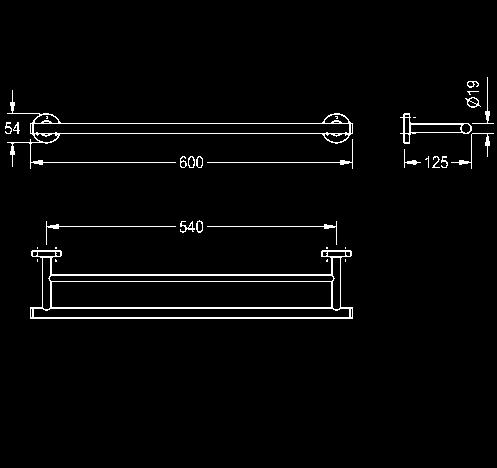 x 220 x 120 mm  pyyhehyllyyn ja -tankoon Pyöreät suojukset ja pohjassa