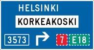 Merkin nuolikuviota sovelletaan tilanteen mukaan. Tilapäisissä liikennejärjestelyissä merkin pohjaväri on keltainen. 8 F8 Ajokaistan päättyminen F7.4 F7.5 F7.