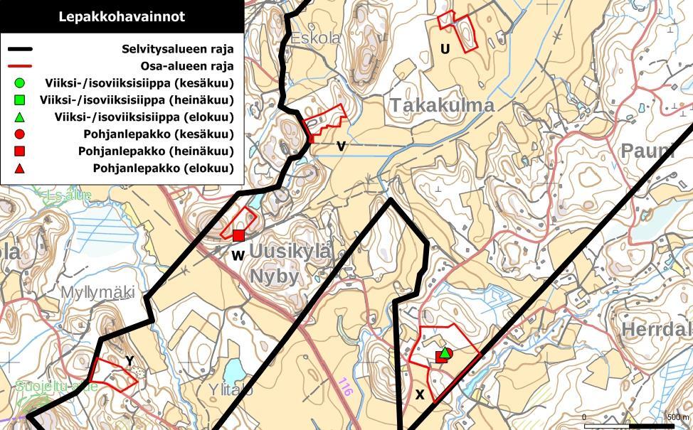 Passiiviseuranta Passiiviseurantadetektoreihin oli yhteensä tallentunut 283 havaintoa lepakoista (taulukko 2).