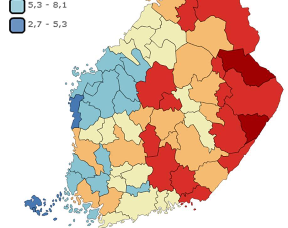 maan 20 suurimman kaupungin joukossa.
