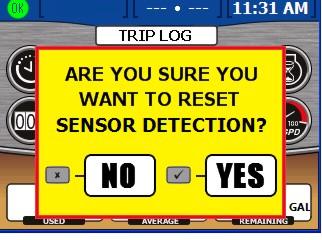 Os 2 - Asennus j klibrointi 4. Voit vhvist "RESET SENSOR DETECTION" (plut nturin tunnistus) - vlinnn pinmll kuittuspinikett.