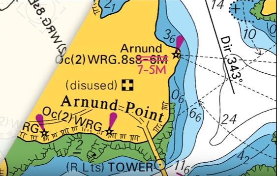 Kuva 3.9. Insert. Admiralty nautical charts.