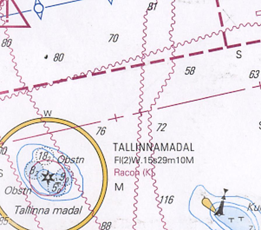 TB 180 58 tosisuuntimaksi TB=TC+/-RB. Kipparisuuntimassa siis TC+/-90= TB, eli suoraan sivulla kulkusuuntaan nähden. 3.