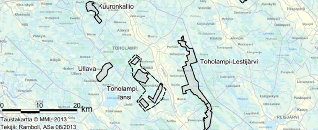 alueen pesimälinnusto on inventoitu kierto- ja pistelaskentamenetelmällä